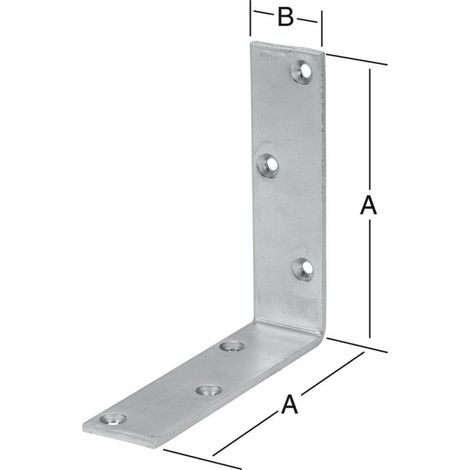 Vormann  staffa angolare  L200x200mm  larghezza 40mm  acciaio zincato  blu spessore  5mm 000173200Z (1/2)