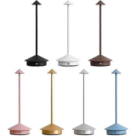 Lampe de chevet LED décorative, moderne et simple, en aluminium, en forme de champignon, pour table de restaurant ou ambiance apaisante. (1/5)
