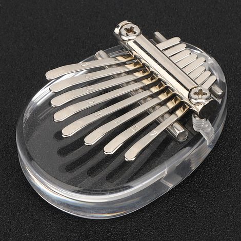 Piano de Poche 8 Notes en Acrylique Transparent, Mini Instrument Musical Portable avec Cristal Décoratif - Idée Cadeau Original (1/5)