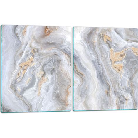 TAGLIERE IN VETRO 2x40x52 MARMO (1/5)