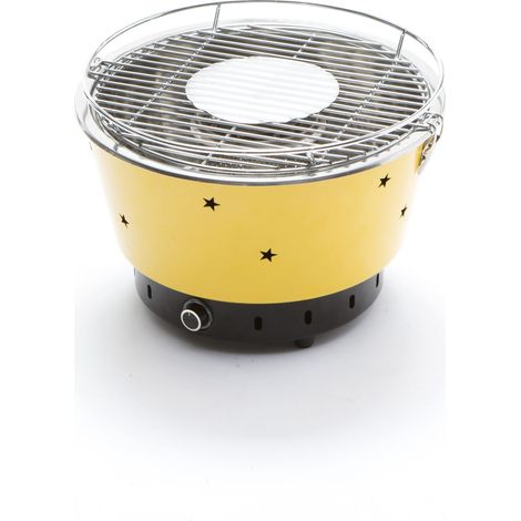 Barbecue da tavolo portatile senza emissione di fumi color giallo barbecue portatile barbecue per casa e giardino