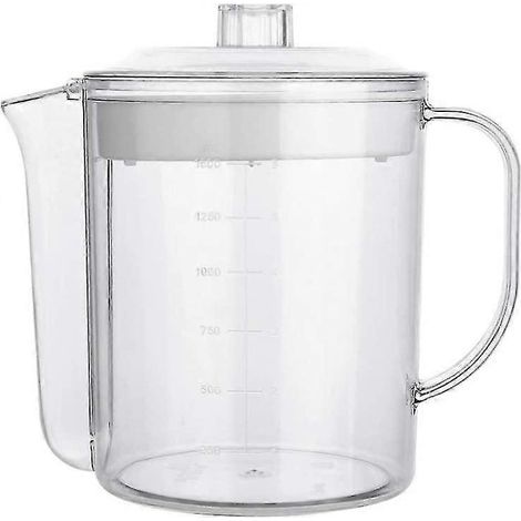 Séparateur de graisse pour sauce avec passoire 1500 ml, séparateur de sauce, bocal de conservation d'huile de cuisson avec bol doseur, séparateur d'huile, pot à soupe (1/5)