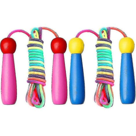 Lot de 2 cordes à sauter en coton réglables pour enfants (1/5)