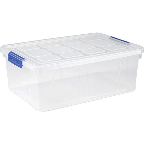 Boîte de rangement, design empilable, matériau écologique, 9 litres 26x37x14cm, 12 Pc ++++++ Pas cher (1/2)