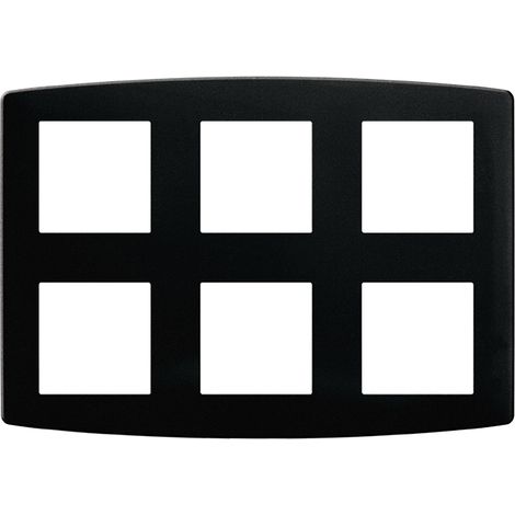 Plaque de finition polycarbonate - 2x3 postes - ESPRIT Couleur Anthracite
