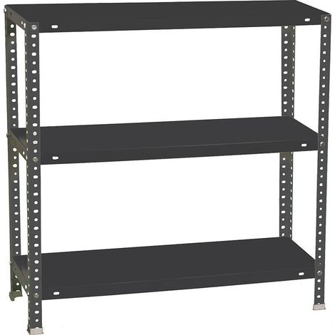 Simonrack Metallregal Anthrazit mit 3 stabilen Regalböden