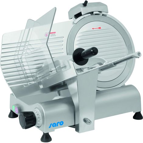 SARO AS 300 - Affettatrice con lama da 300 mm di diametro, spessore di taglio da 0 a 13 mm, affilacoltelli, corpo in metallo leggero, da 230 V (1/5)