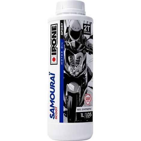 Ipone Samourai 2T 1L Synthetisches Erdbeeröl für Scooter Pro Mischung