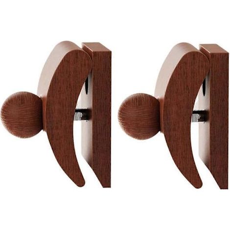 Support mural pour couvertures et tentures murales, pinces pour couvertures, présentoir pour tapis et moquettes, lot de 2 pinces murales en bois (1/5)