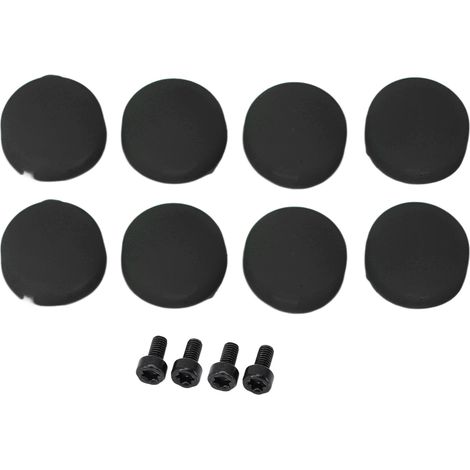 Lot de 8 boutons de sonnette vidéo de rechange en silicone réactif, avec 4 vis, pour sonnette Doorbell Pro (noir). (1/5)