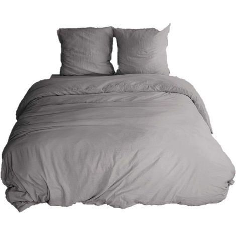 Parure de lit 2 places 100% microfibre lavée grande taille (1/4)