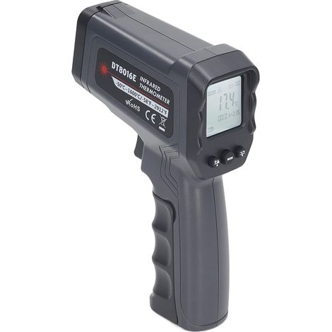 Digitales Infrarot-Thermometer, Temperaturpistole, ‑50‑1600 ℃, Handthermometer 12:1 50:1, Gemessenes Abstandsverhältnis, LCD-Display, Wärmetemperaturmessgerät, Messgerät (1/5)