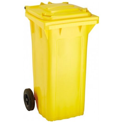 Bac Poubelle WAVE 120-l Plastique jaune