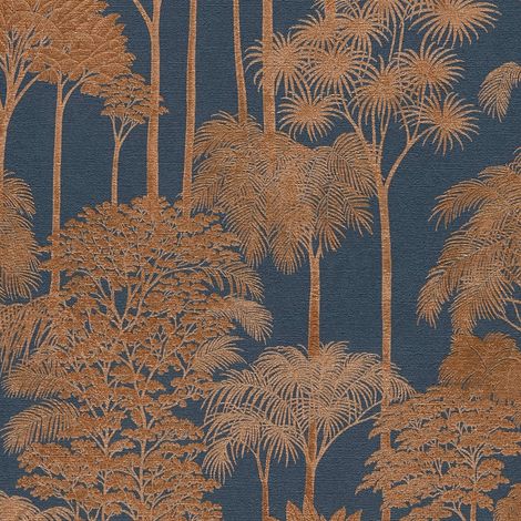 Vliestapete - Cuba II - Blau Botanical Dschungel A.S. Creation - 791624