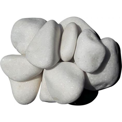 Galet marbre blanc pur Big Bag 500 Kg calibre 40-60 mm Racine F-PAI047-24-40/BB500