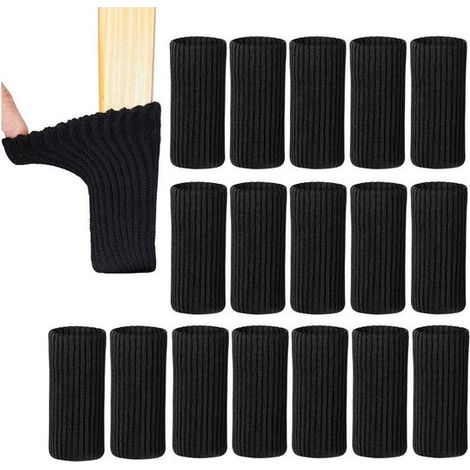 Calcetines antideslizantes para patas de sillas, 24 unidades, de fieltro, para muebles, previenen arañazos y ruidos, color marrón (1/5)