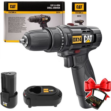 Akkuschrauber 12 V, Drehmoment 30 Nm, DX14 CAT, 1 x 2,0 Ah LED