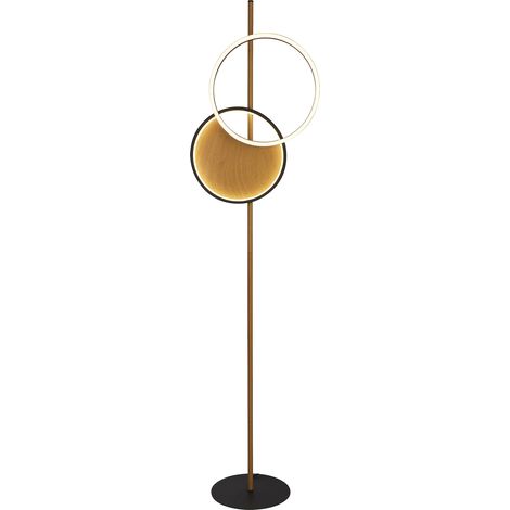 Piantana Contemporaneo Crosby Acciaio Nero Policarbonato Marrone Led 28,13 3000K (1/3)