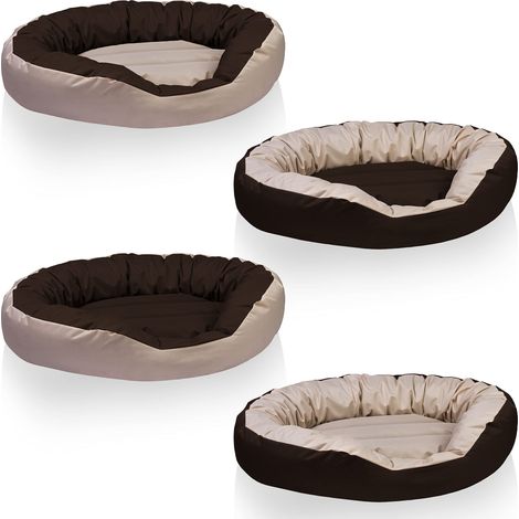 4en1, Beige/Brun, XL 85x70 cm,Panier Corbeille, Coussin de Chien (1/5)
