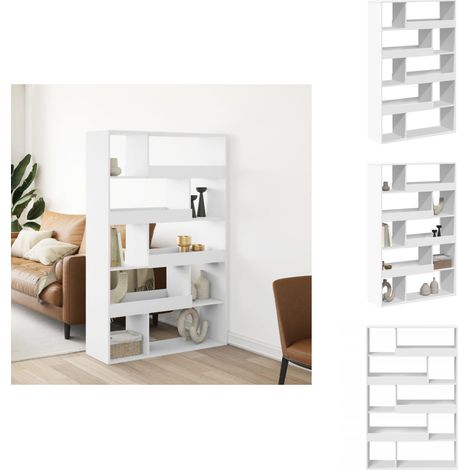 Cloison de séparation blanc 100x33x156,5 cm bois d'ingénierie - Cloison De Séparation - Cloisons De Séparation - Séparateur De Pièce - Cloison De Bureau (1/5)