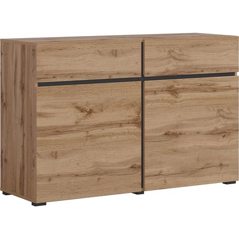 Buffet 2 portes 2 tiroirs Lilia Bois (1/5)