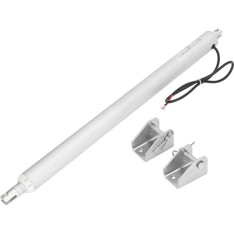 Vérin électrique linéaire type stylo, course 250mm, IP65, avec interrupteur de fin de course intégré, 2 supports inclus, DC12V. (1/5)
