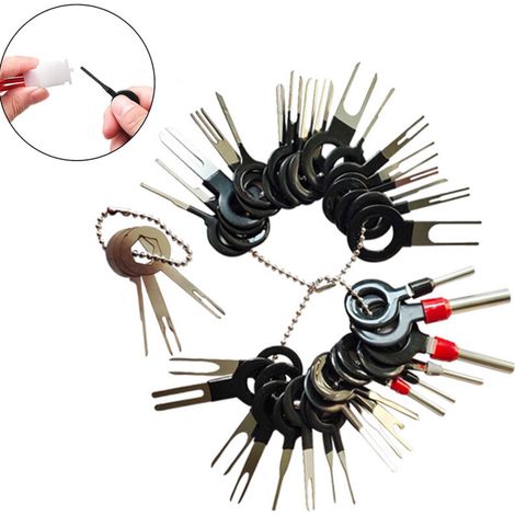 41Pcs Car Release Tool, Auto Terminals Removal Tool Set, Car Cable Connector Removal, Car Electrical Wiring Crimp Connector Pin Extractor Kit