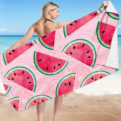 Serviette De Plage - Microfibre - 75 X 150 Cm - Rapide Séchage - Résistante Au Sable - Pour Plage Piscine Voyage - 1 Pièce (1/4)