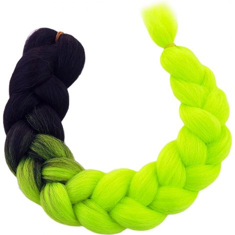 Synthetisches Haar, 120 cm dick, Ombré-Zöpfe, Extensions, farbenfroh, modisch (1/2)