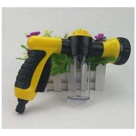 Pistolet à eau en mousse pour lave-auto réglable à 8 modes, pulvérisateur à mousse multifonction avec bouton de réglage du débit Pulvérisateur à eau en mousse haute pression portable pour le ne (1/5)