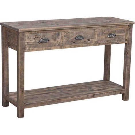 Recibidor de madera marrón 120x40x78.5h cm