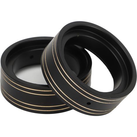 Satz mit 2 inneren Messing-Klemmringen für professionelle 1,3 Zoll (3,3 cm) Beadlock-Felgen für 1/18 RC-Cars, schwarz. (1/5)