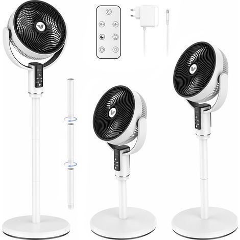 Ventilateur sur Pied Silencieux, Ventilateur Portable 10 Vitesses,Hauteur Ajustable 4 En 1,Oscillation 90°, Veilleuse Et Aromathérapie,Minuterie10H (1/5)