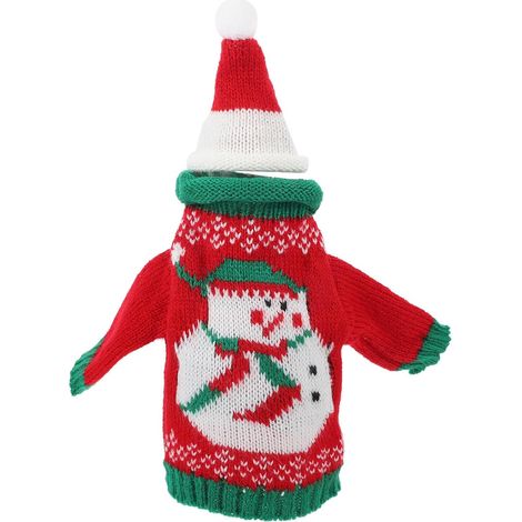 Wine Bottle Cover Wool Fabric Colorful Design Washable (1/5)