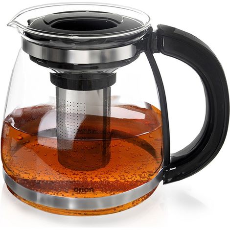 Théière pour infusions, infuseur, théière en verre, 1,5 L (1/5)