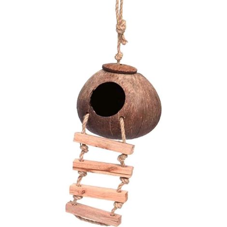 Vogelkäfig mit Leiter, Vogelhaus, Kokosnuss-Vogelnest für Wellensittiche, Papageien und Finken (1/5)