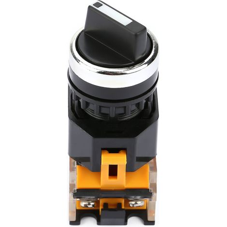 Ej.Life Commutateur Rotatif, Bouton Rond 22 mm, Sélecteur Rotatif étanche 2 Positions Nc + No Autobloquant A (1/5)