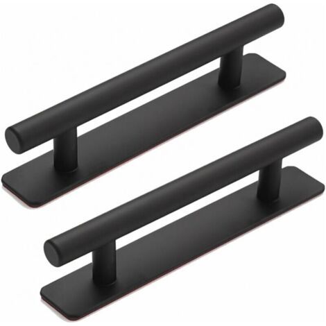 15 cm Poignée de porte autocollante à tube droit, 2 Pièces Poignée de Meuble en Alliage Aluminium poignée sans perforation pour porte de grange coulissante, fenêtres, armoires (1/4)