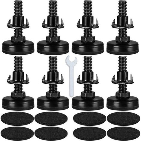 Patas niveladoras ajustables M10, 8 unidades, altura regulable, tornillos metálicos con tuercas, aptas para muebles, mesas y sillas. (1/4)
