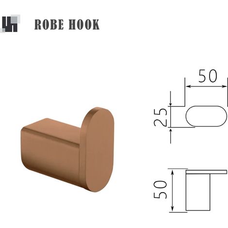 Porte-serviettes/porte-papier toilette/crochet pour peignoir/brosse WC/porte-savon/accessoires de salle de bain en or rose brossé (1/5)