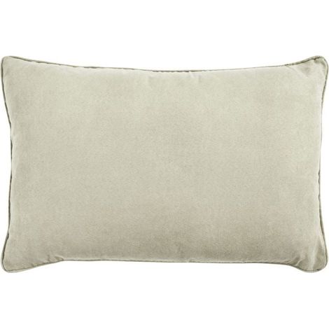 SUEDEN - Coussin en suédine beige clair 60x40 (1/4)