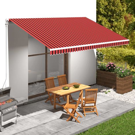 Toile de protection pour auvent orange et marron 5 x 3 m