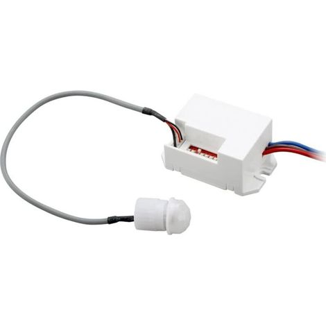 Détecteur de Mouvement Encastrable Plafond Infrarouge Extérieur Blanc pour Éclairage - Distance Détection 3 à 6 m en Champ Libre - Angle 360° - IP65 (1/4)