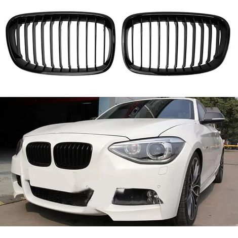 Noir brillant 11 ardoines simples grill grilles de rein calandre de course Pour BMW 1 série F20 F21 116i 118i 2011-2014 (1/4)