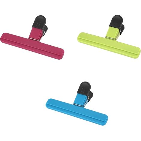 Clip per sacchetti, ecocompatibili, con elevata capacità di chiusura, L - 3 pezzi (1/2)