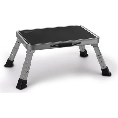 Marchepied, Escabeau, Marche Pliante, Marchepied Réglable en Hauteur avec Plate-Forme Antidérapante, Escabeau pour la Cuisine et la Maison, Gris Tritthocker, Trittleiter, Klapptritt (1/5)