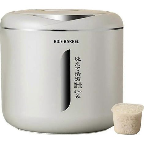Riz seau anti humidité insecte anti hermétique réservoir Pressed épaissi poudre rangement seau cuisine boîte rangement S (1/5)
