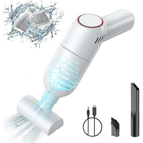 Cordless Handheld Vacuum Cleaner: Mini Rechargeable Handheld Vacuum Cleaner, Strong Suction, Wet and Dry Portable Car Vacuum Cleaner for Car Carpets MUMU (1/4)