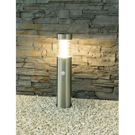 [GEBRAUCHT] B-Ware Heitronic Außenstandleuchte Gartenleuchte SATURN LED Edelstahl 12W IP44 510mm (1/2)