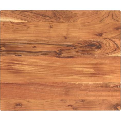 Dessus de table-Plateau de table de remplacement 60x50x2,5 cm rectangulaire bois massif d'acacia (1/5)